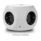Ewent EW3939 base múltiple 1,5 m 3 salidas AC Interior Blanco - imagen 2