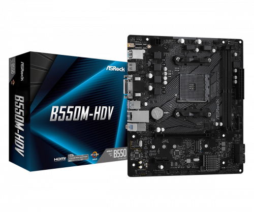 Asrock B550M-HDV AMD B550 Zócalo AM4 micro ATX - imagen 1