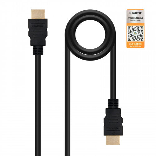 Nanocable HDMI V2.0, 1.5m cable HDMI 1,5 m HDMI tipo A (Estándar) Negro - imagen 1
