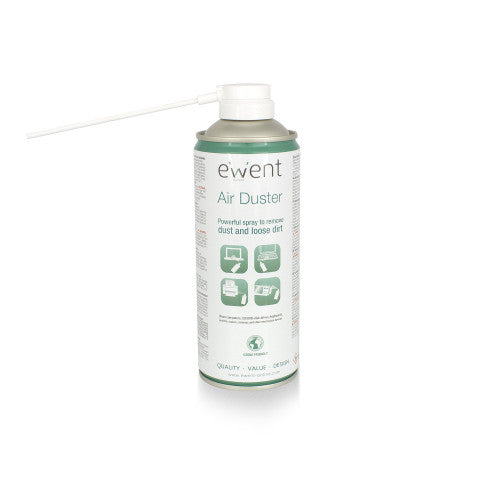 Ewent EW5601 kit de limpieza para computadora Lugares difíciles de alcanzar Limpiador de aire comprimido para limpieza de equipos 400 ml - imagen 1