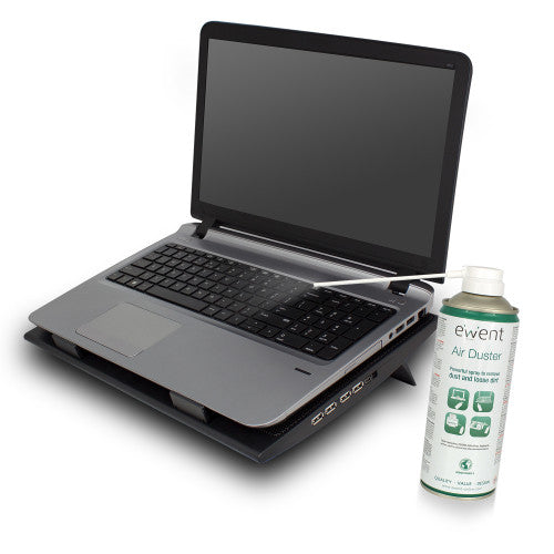 Ewent EW5601 kit de limpieza para computadora Lugares difíciles de alcanzar Limpiador de aire comprimido para limpieza de equipos 400 ml - imagen 3
