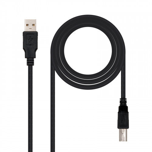 Nanocable CABLE USB 2.0 IMPRESORA, TIPO A/M-B/M, NEGRO, 1.8 M - imagen 1