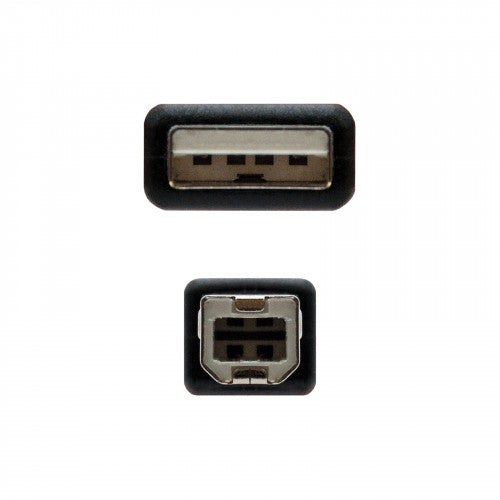 Nanocable CABLE USB 2.0 IMPRESORA, TIPO A/M-B/M, NEGRO, 1.8 M - imagen 3