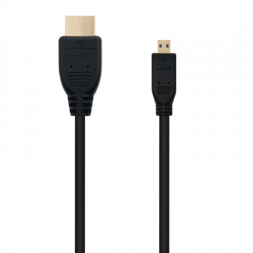 Nanocable HDMI, 0.8m cable HDMI 0,8 m HDMI tipo A (Estándar) HDMI tipo D (Micro) Negro - imagen 2
