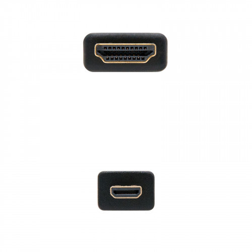 Nanocable HDMI, 0.8m cable HDMI 0,8 m HDMI tipo A (Estándar) HDMI tipo D (Micro) Negro - imagen 3