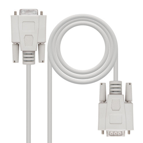 Nanocable 10.14.0203 cable de serie Beige 3 m DB9 - imagen 1