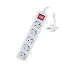 Ewent EW3955 base múltiple 1,5 m 5 salidas AC Interior Blanco - imagen 1