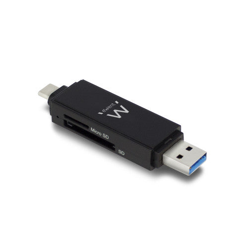 Ewent EW1075 lector de tarjeta USB 3.2 Gen 1 (3.1 Gen 1) Type-A/Type-C Negro - imagen 1