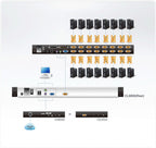 Aten CL5800N consola de rack 48,3 cm (19") 1280 x 1024 Pixeles Metal Negro - imagen 3