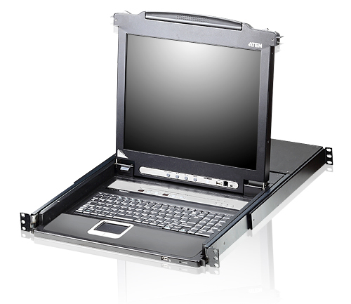 Imagen de Aten CL5708N interruptor KVM Montaje en rack Negro