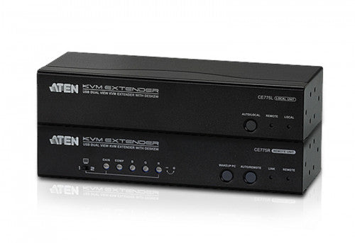Aten CE775 extensor audio/video Transmisor y receptor de señales AV Negro