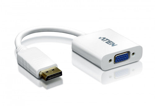 Aten Displayport/VGA adapter DisplayPort Male VGA HDB-15 Female Blanco