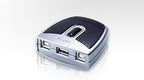 Imagen de Aten 2-Port USB 2.0 Peripheral Switch 480 Mbit/s Negro, Plata