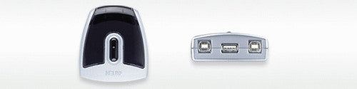 Aten 2-Port USB 2.0 Peripheral Switch 480 Mbit/s Negro, Plata - imagen 2