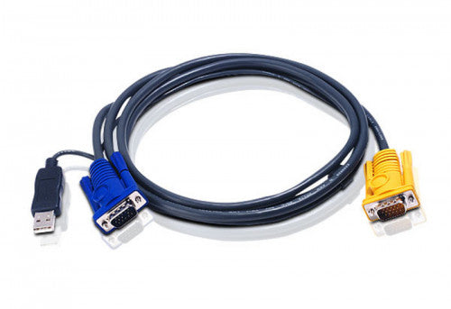 Imagen de Aten 2L5203UP cable para video, teclado y ratón (kvm) Negro 3 m