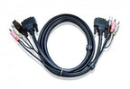 Imagen de Aten 6ft USB DVI-D Single Link cable para video, teclado y ratón (kvm) Negro 1,8 m