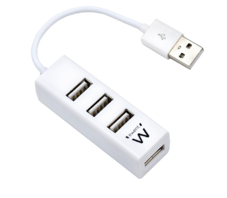Ewent EW1122 hub de interfaz USB 2.0 Blanco - imagen 1