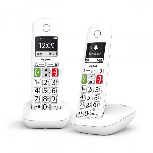 Gigaset E290 Duo Teléfono DECT/analógico Identificador de llamadas Blanco - imagen 2