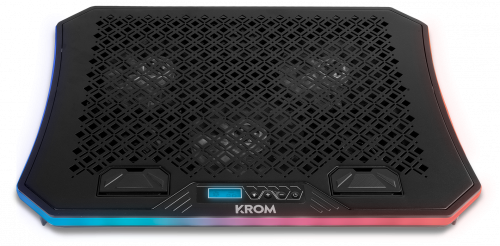 KROM BASE REFRIGERACION PORTATIL HASTA 19". SOPORTE SMARTPHONE. HUB 2 X USB. RGB (NXKROMKOOLER) - imagen 1