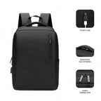 SUBBLIM City Backpack Mochila para portátil 15.6", Poliéster Oxford, Negra - imagen 2