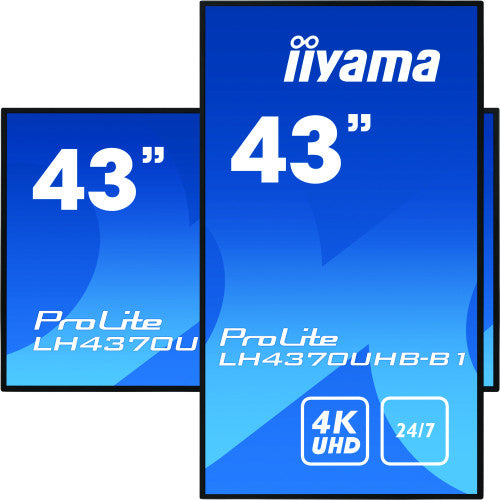 iiyama LH4370UHB-B1 pantalla de señalización Pantalla plana para señalización digital 108 cm (42.5") VA 4K Ultra HD Negro Procesador incorporado Android 9.0 - imagen 2