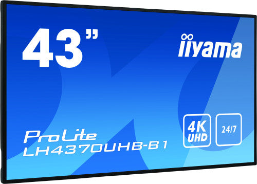 iiyama LH4370UHB-B1 pantalla de señalización Pantalla plana para señalización digital 108 cm (42.5") VA 4K Ultra HD Negro Procesador incorporado Android 9.0 - imagen 3