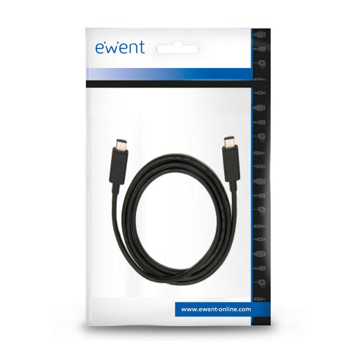 Ewent EC1045 cable USB 1 m USB 3.2 Gen 2 (3.1 Gen 2) USB C Negro - imagen 2
