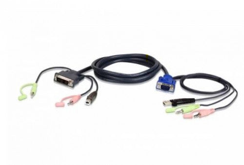 Aten VGA USB to DVI KVM Cable 3m cable para video, teclado y ratón (kvm)
