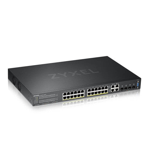 Zyxel GS2220-28HP-EU0101F switch Gestionado L2 Gigabit Ethernet (10/100/1000) Energía sobre Ethernet (PoE) Negro - imagen 1