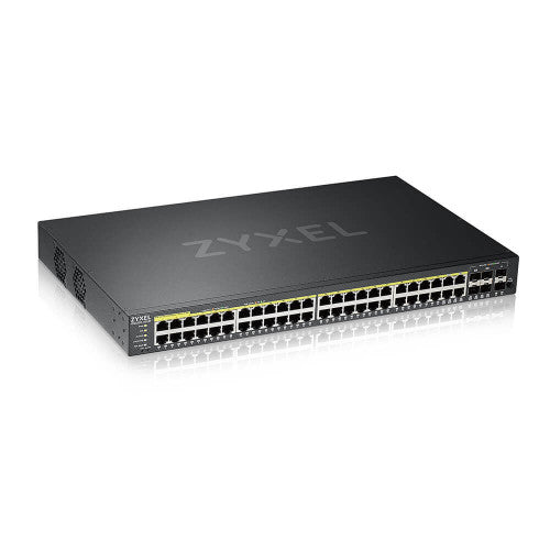 Zyxel GS2220-50HP-EU0101F switch Gestionado L2 Gigabit Ethernet (10/100/1000) Energía sobre Ethernet (PoE) Negro - imagen 1