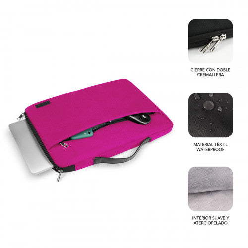 SUBBLIM Funda Ordenador Elegant Laptop Sleeve 15,6" Pink - imagen 2