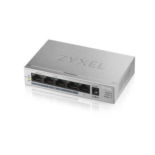 Zyxel GS1005HP No administrado Gigabit Ethernet (10/100/1000) Energía sobre Ethernet (PoE) Plata - imagen 1