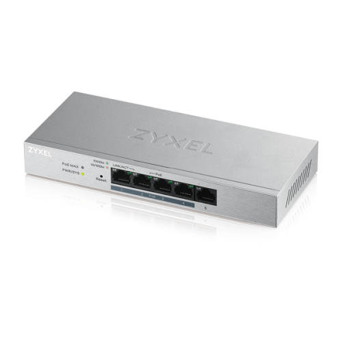 Zyxel GS1200-5HP v2 Gestionado Gigabit Ethernet (10/100/1000) Energía sobre Ethernet (PoE) Gris - imagen 1