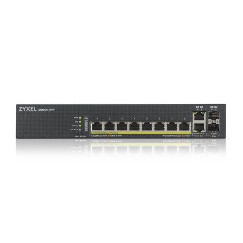 Zyxel GS1920-8HPV2 Gestionado Gigabit Ethernet (10/100/1000) Energía sobre Ethernet (PoE) Negro - imagen 2