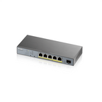 Zyxel GS1350-6HP-EU0101F switch Gestionado L2 Gigabit Ethernet (10/100/1000) Energía sobre Ethernet (PoE) Gris - imagen 1