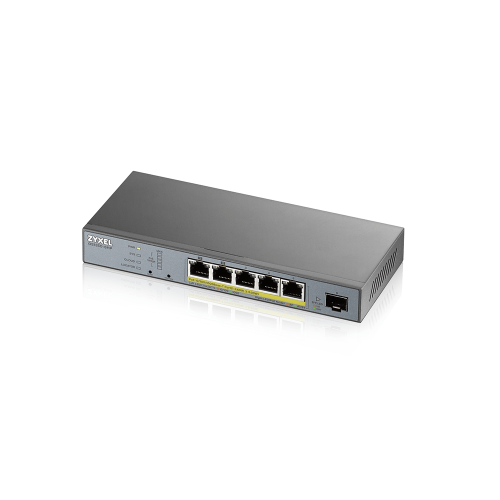 Zyxel GS1350-6HP-EU0101F switch Gestionado L2 Gigabit Ethernet (10/100/1000) Energía sobre Ethernet (PoE) Gris - imagen 1