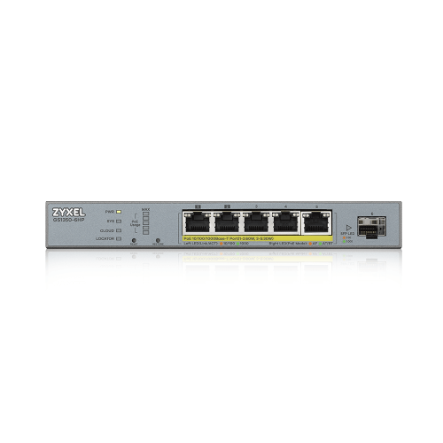 Zyxel GS1350-6HP-EU0101F switch Gestionado L2 Gigabit Ethernet (10/100/1000) Energía sobre Ethernet (PoE) Gris - imagen 2