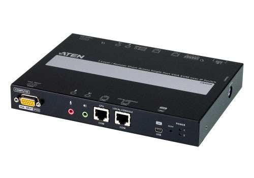 Imagen de Aten 1 switch KVM a través de IP VGA de un solo puerto para acceso a recurso compartido local/remoto