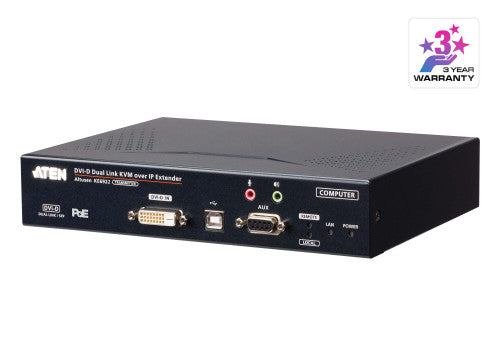 Aten Transmisor KVM por IP DVI-D dual link 2K con SFP dual y PoE