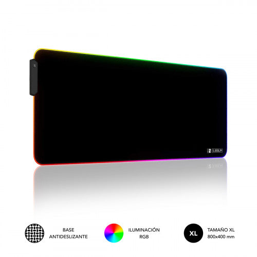 SUBBLIM Alfombrilla/Tapete Ratón Luz LED RGB 9 colores Extra Grande - imagen 1