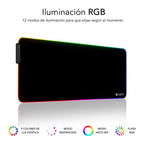 SUBBLIM Alfombrilla/Tapete Ratón Luz LED RGB 9 colores Extra Grande - imagen 3