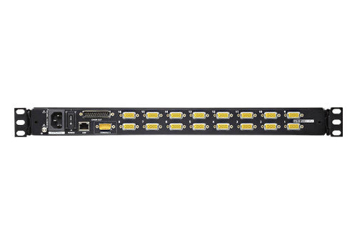 Aten Consola LCD single rail con switch KVM por IP integrado VGA PS/2-USB de 16 puertos con acceso compartido desde consolas local/remota - imagen 2