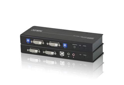 ATEN Extensor KVM Cat 5 DVI dual display USB (1024 x 768 a 60m)