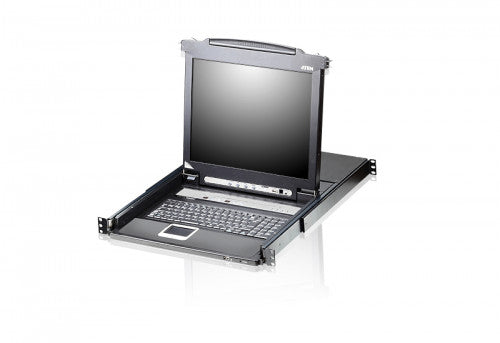 Imagen de Aten Consola LCD single rail con switch KVM integrado VGA PS/2-USB de 16 puertos
