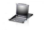 Imagen de Aten Consola LCD single rail con switch KVM integrado VGA PS/2-USB de 16 puertos