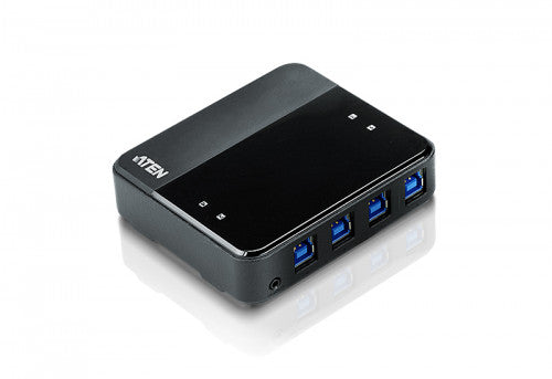 ATEN Switch de periféricos USB 3.2 Gen1 de 4 x 4 puertos