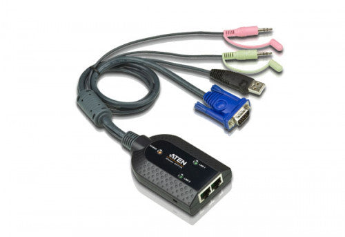 ATEN Adaptador KVM VGA/Audio USB de salida dual con Virtual Media