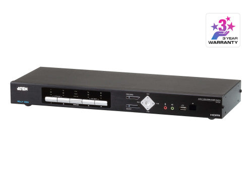 ATEN Switch KVMP™ HDMI 4K multiview USB de 4 puertos