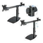 TOOQ SOPORTE 2 PANTALLAS. MESA. 100x100. GIRATORIO+INCLINABLE. 17"-27". MAX.6KG. NEGRO (DB1727TN-B) - imagen 3