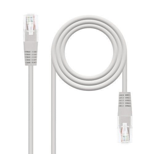 Nanocable Cable de red latiguillo RJ45 Cat.6 UTP AWG24, Gris, 1.5m - imagen 1